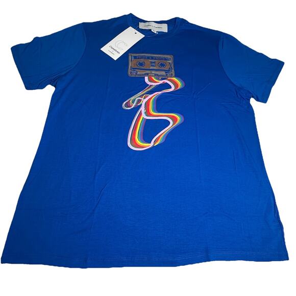 Curations X Ty Mayberry Unisex Blue Retro Cassette LGBTQ Pride Proud Size XL NWT - Picture 1 of 7
